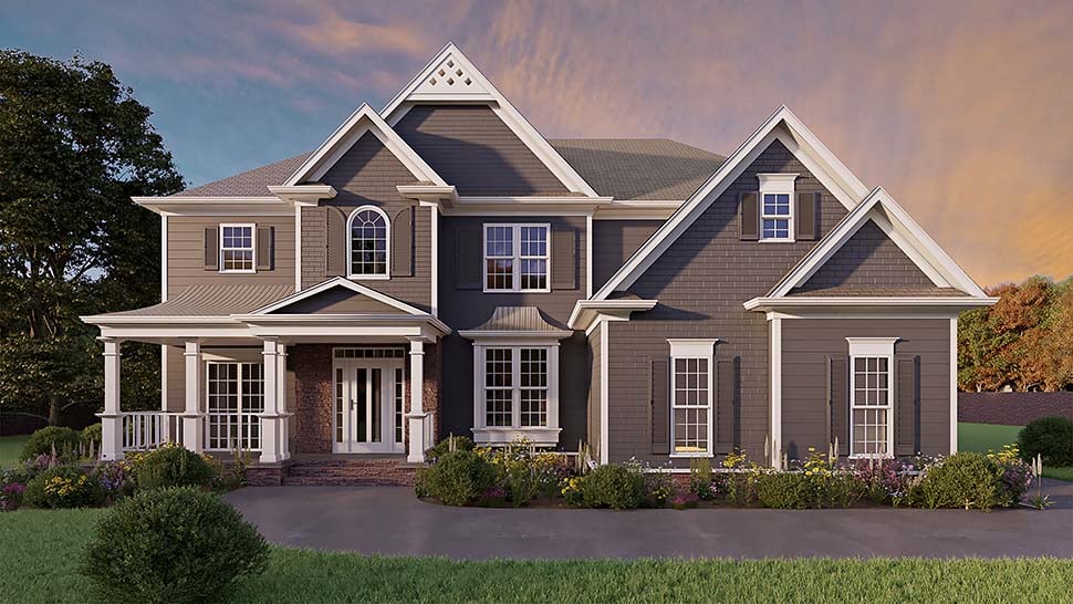 Southern, Traditional Plan with 3054 Sq. Ft., 5 Bedrooms, 4 Bathrooms, 2 Car Garage Picture 12
