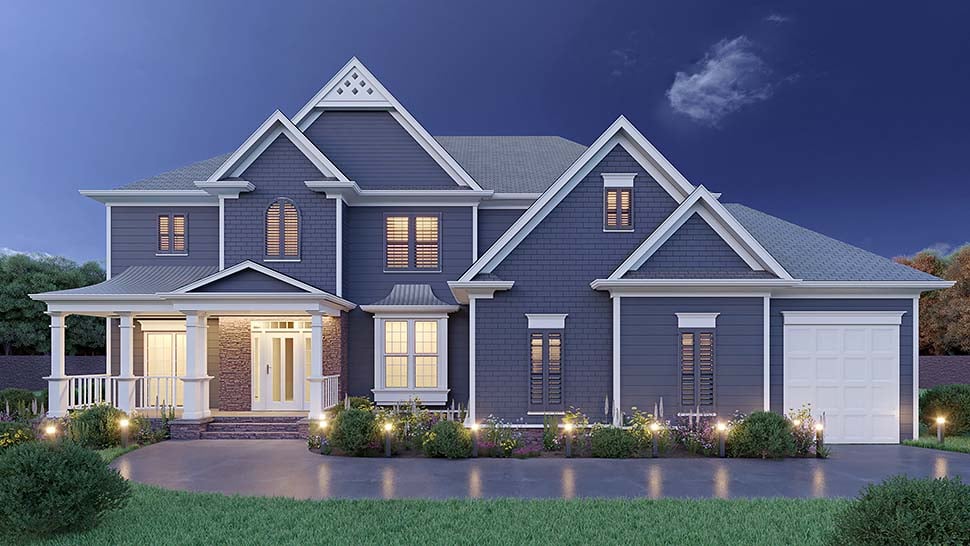 Southern, Traditional Plan with 3054 Sq. Ft., 5 Bedrooms, 4 Bathrooms, 2 Car Garage Picture 13