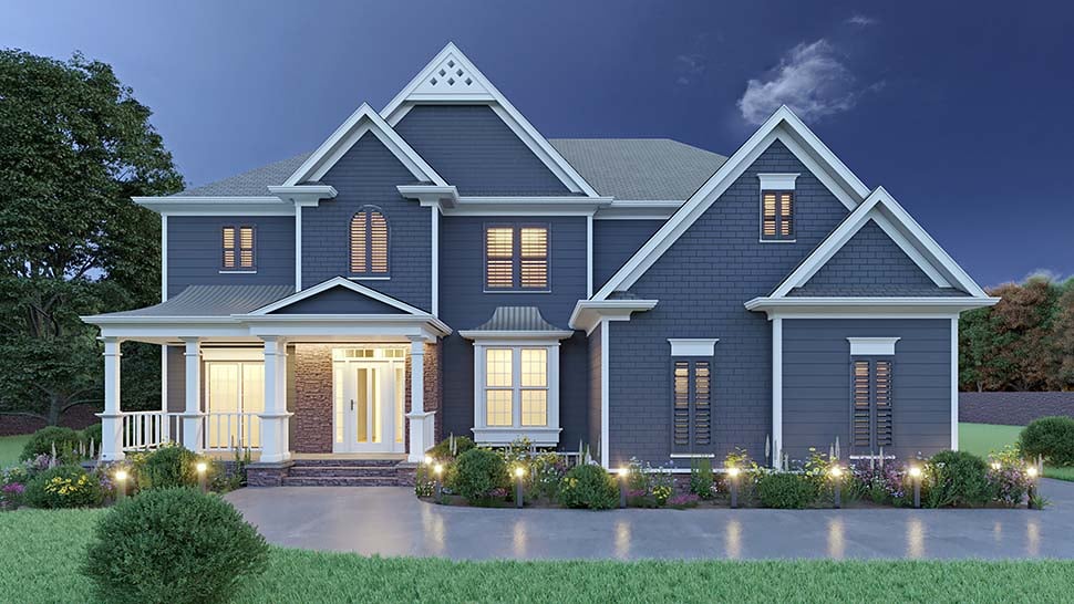 Southern, Traditional Plan with 3054 Sq. Ft., 5 Bedrooms, 4 Bathrooms, 2 Car Garage Picture 15