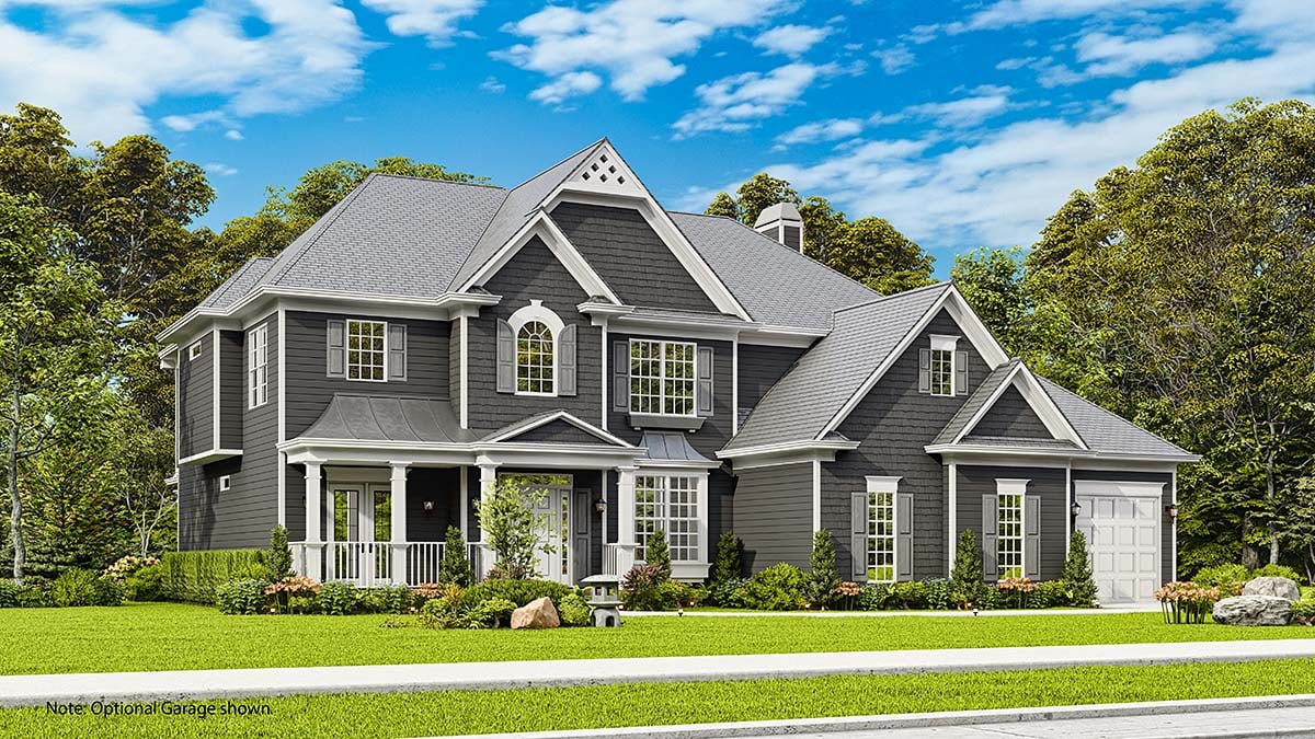 Southern, Traditional Plan with 3054 Sq. Ft., 5 Bedrooms, 4 Bathrooms, 2 Car Garage Picture 3