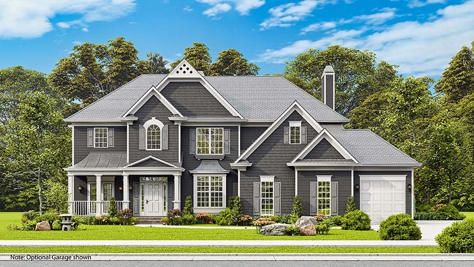 Southern, Traditional Plan with 3054 Sq. Ft., 5 Bedrooms, 4 Bathrooms, 2 Car Garage Picture 4