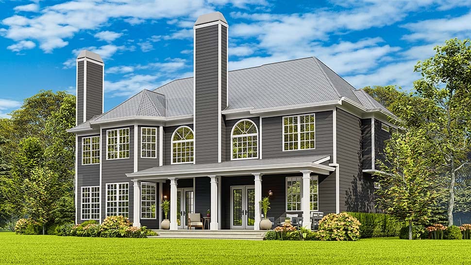 Southern, Traditional Plan with 3054 Sq. Ft., 5 Bedrooms, 4 Bathrooms, 2 Car Garage Picture 5