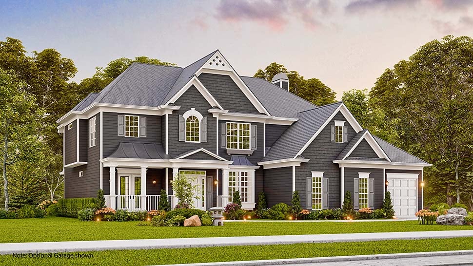 Southern, Traditional Plan with 3054 Sq. Ft., 5 Bedrooms, 4 Bathrooms, 2 Car Garage Picture 7