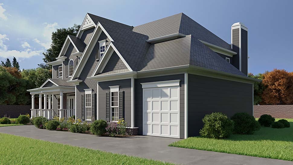 Southern, Traditional Plan with 3054 Sq. Ft., 5 Bedrooms, 4 Bathrooms, 2 Car Garage Picture 9