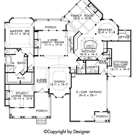 House Plan 97619 First Level Plan