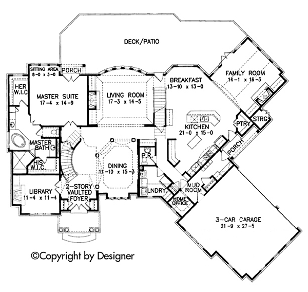 Country Craftsman European Southern Traditional Level One of Plan 97620