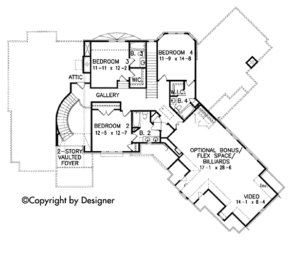 Country Craftsman European Southern Traditional Level Two of Plan 97620