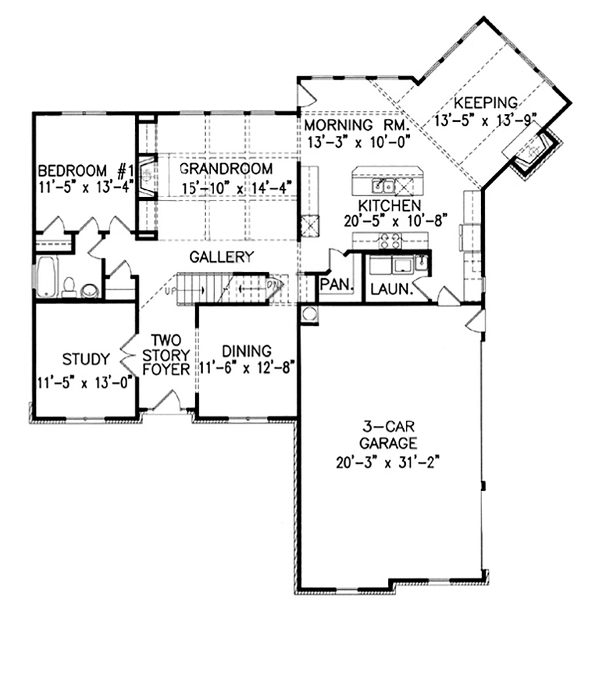 House Plan 97627 Level One