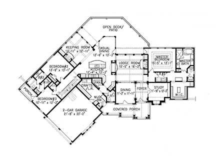 House Plan 97630 First Level Plan