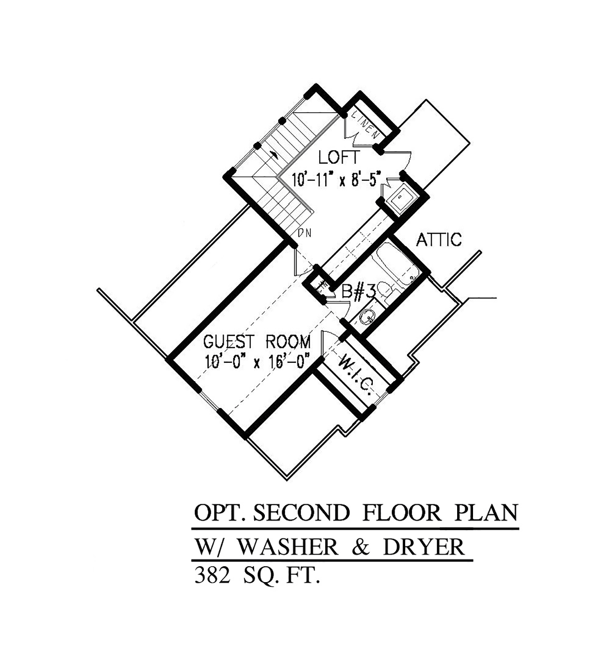 Cottage Country Craftsman New American Style Traditional Alternate Level Two of Plan 97630