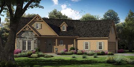 Cottage Craftsman Southern Traditional Elevation of Plan 97631