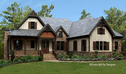 Bungalow Cottage Country Craftsman New American Style Southern Traditional Elevation of Plan 97634