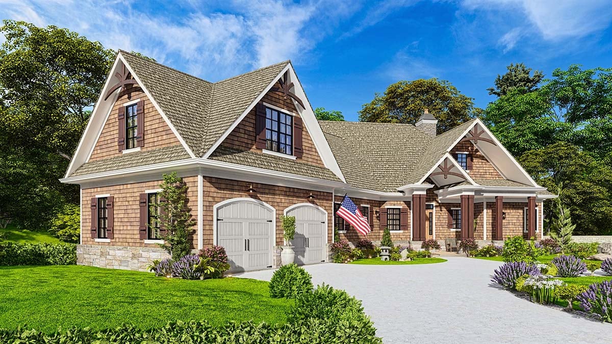 Country, Craftsman, New American Style, Ranch Plan with 2243 Sq. Ft., 3 Bedrooms, 3 Bathrooms, 2 Car Garage Picture 3
