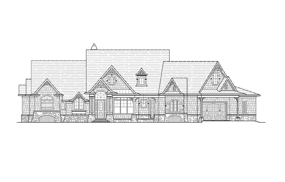 Craftsman, New American Style, Tuscan Plan with 3572 Sq. Ft., 3 Bedrooms, 4 Bathrooms, 2 Car Garage Picture 2