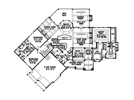 House Plan 97641 First Level Plan