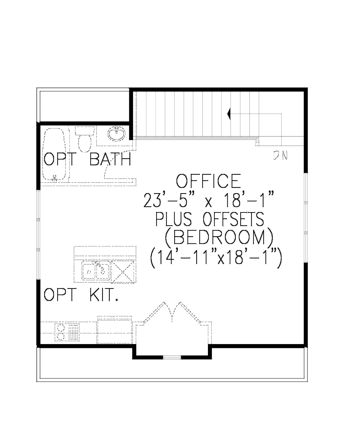 Cabin Cottage Craftsman Level Two of Plan 97643