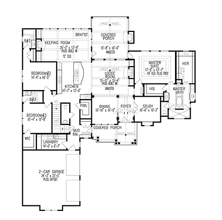 House Plan 97647 First Level Plan