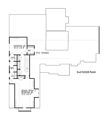 House Plan 97647 Second Level Plan