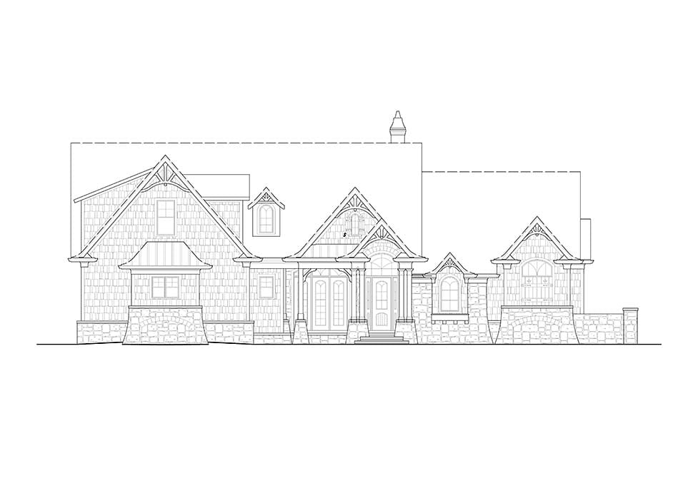 Country, Craftsman, New American Style Plan with 3745 Sq. Ft., 5 Bedrooms, 5 Bathrooms, 2 Car Garage Picture 15