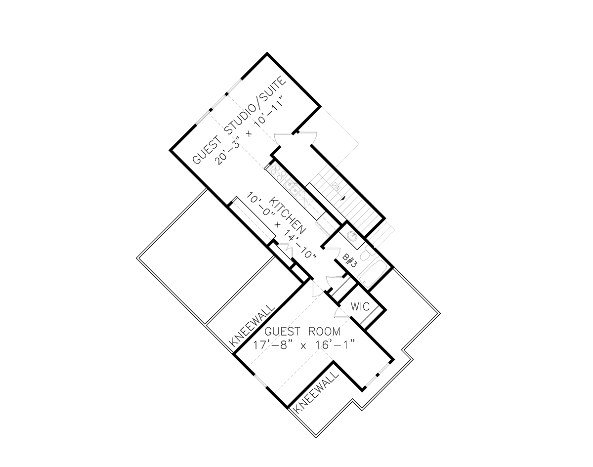 Country Farmhouse Traditional Level Two of Plan 97648