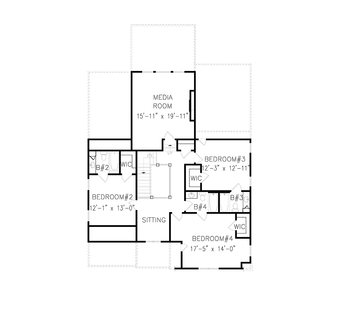 Cottage European Tudor Level Two of Plan 97657