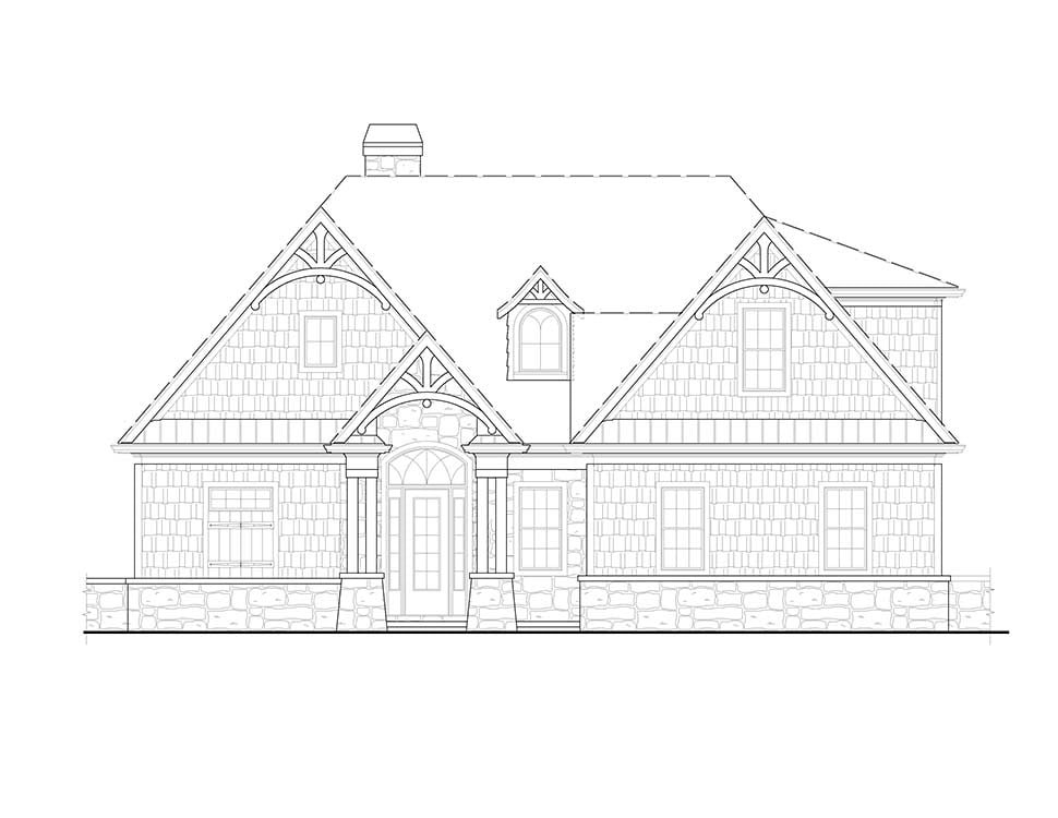Country, Craftsman, Farmhouse, New American Style, Ranch Plan with 2498 Sq. Ft., 3 Bedrooms, 3 Bathrooms, 3 Car Garage Picture 2