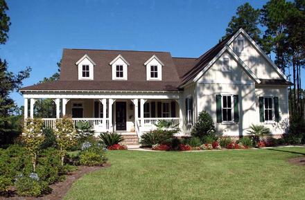 Country Farmhouse Southern Elevation of Plan 97661