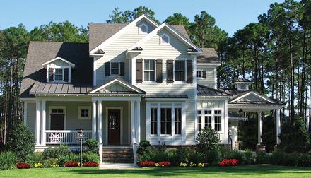 Coastal Cottage Southern Traditional Elevation of Plan 97664