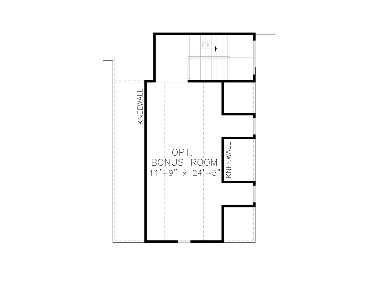 Country Farmhouse Southern Level Two of Plan 97667