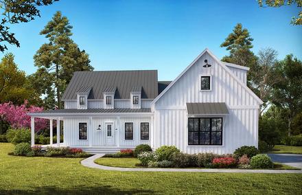 Country Farmhouse Southern Elevation of Plan 97667