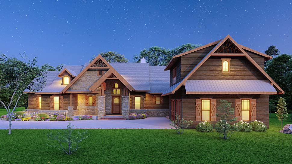 Craftsman, One-Story, Tuscan Plan with 2940 Sq. Ft., 4 Bedrooms, 4 Bathrooms, 2 Car Garage Picture 5