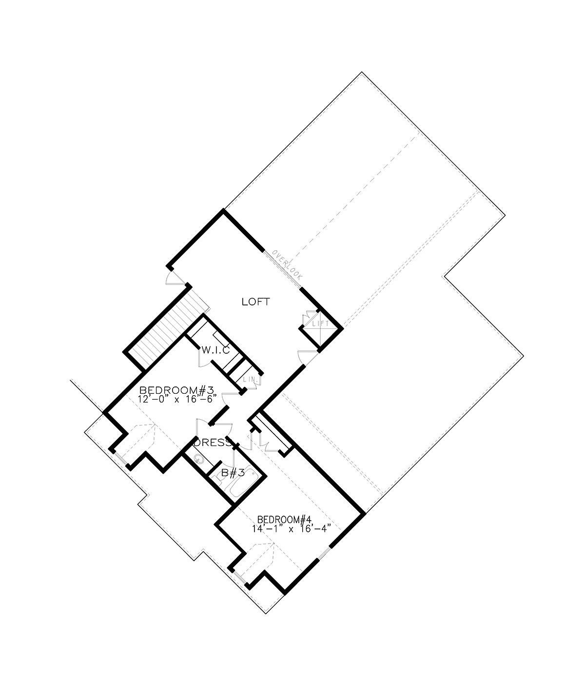 Craftsman New American Style Ranch Tuscan Level Two of Plan 97670