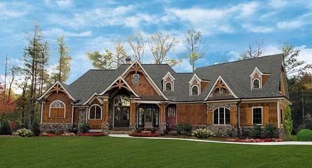 Craftsman New American Style Ranch Tuscan Elevation of Plan 97670