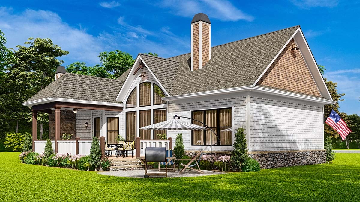 Craftsman, New American Style, One-Story, Ranch Plan with 1561 Sq. Ft., 3 Bedrooms, 2 Bathrooms, 2 Car Garage Picture 3