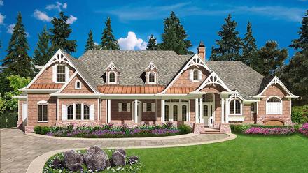 Country Farmhouse New American Style Southern Elevation of Plan 97677