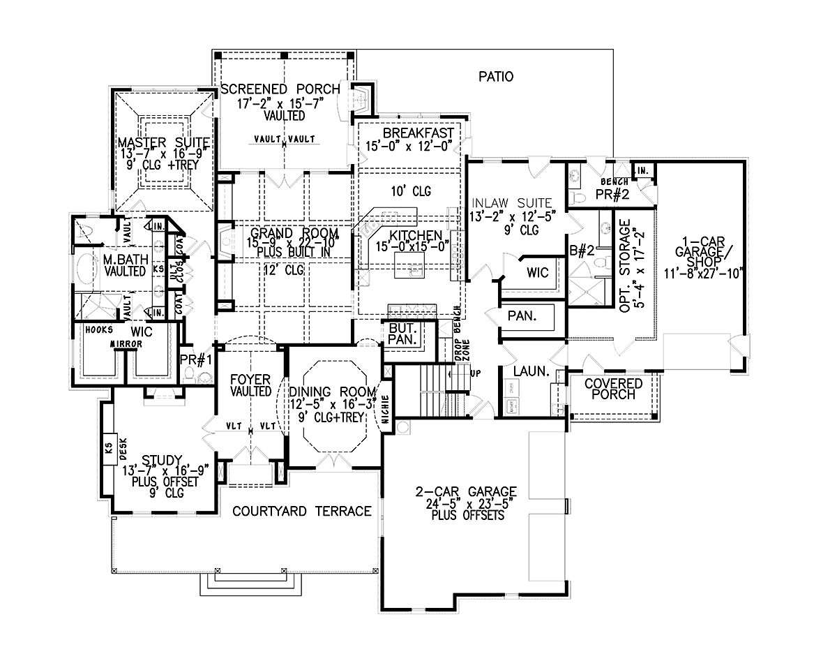 Traditional Tudor Level One of Plan 97681