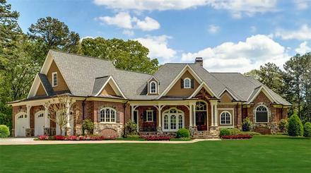 Country Craftsman Farmhouse New American Style Southern Elevation of Plan 97682