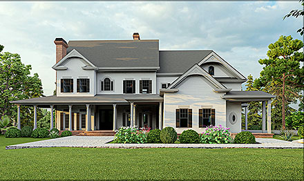 Country Farmhouse Southern Traditional Elevation of Plan 97688