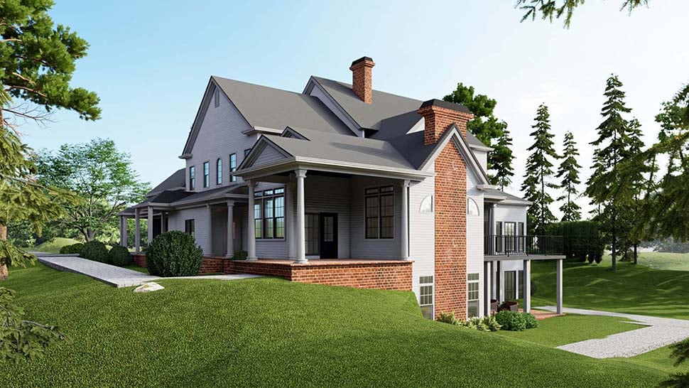 Country, Farmhouse, Southern, Traditional Plan with 5209 Sq. Ft., 5 Bedrooms, 6 Bathrooms, 3 Car Garage Picture 4