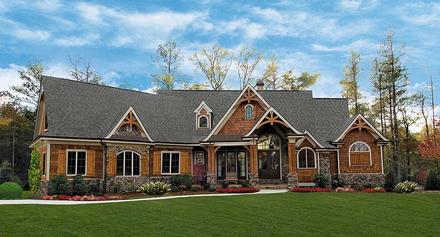 Craftsman New American Style Ranch Elevation of Plan 97690