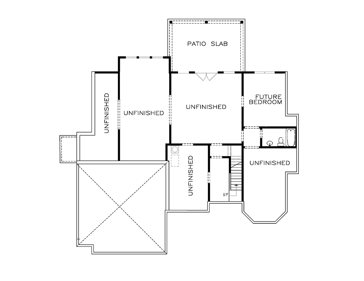 Country French Country Traditional Lower Level of Plan 97691