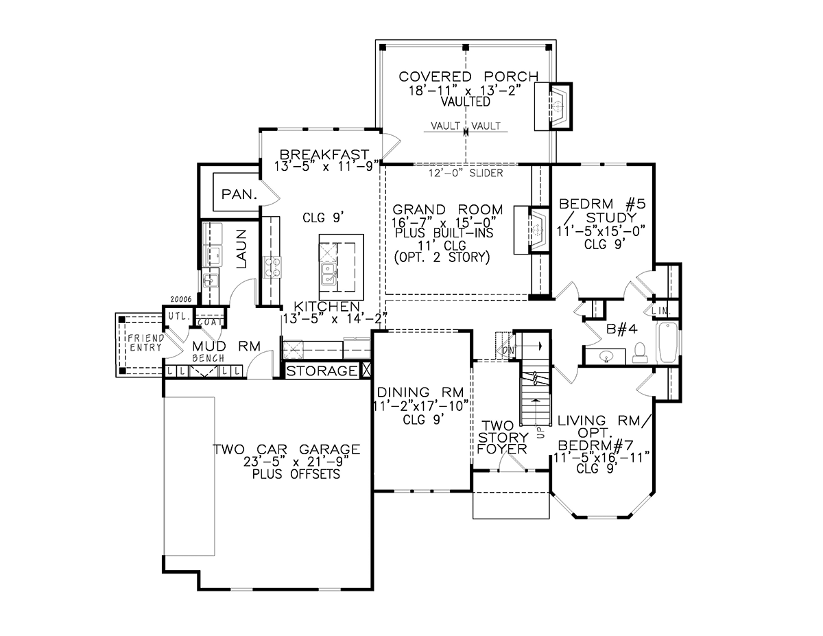 Country French Country Traditional Level One of Plan 97691