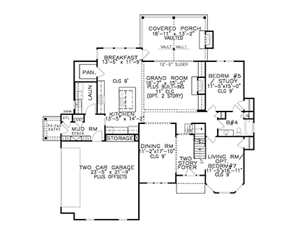 House Plan 97691 First Level Plan