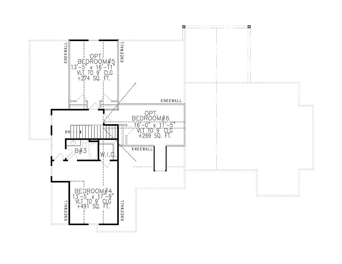 Craftsman Farmhouse Ranch Level Two of Plan 97694