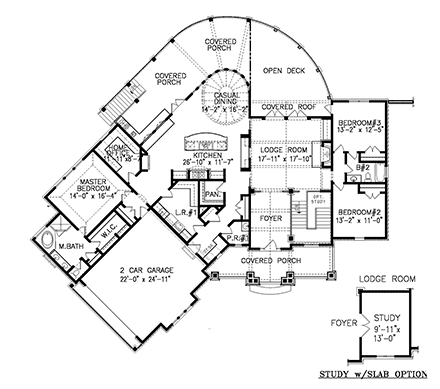 House Plan 97699 First Level Plan