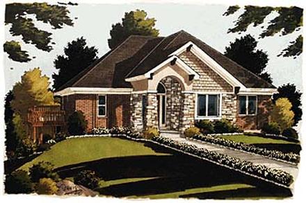 Bungalow European One-Story Elevation of Plan 97706
