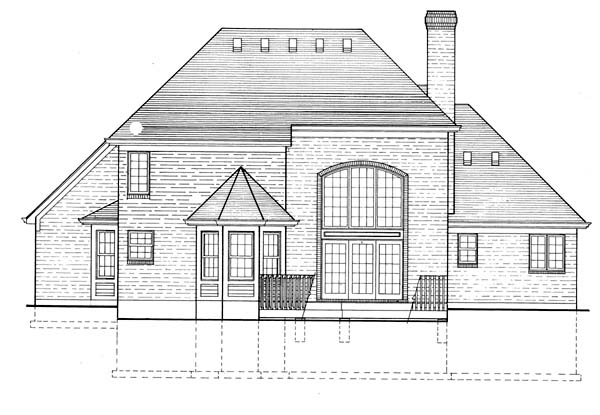 European Victorian Rear Elevation of Plan 97710