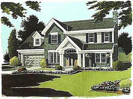 Bungalow Colonial Elevation of Plan 97718