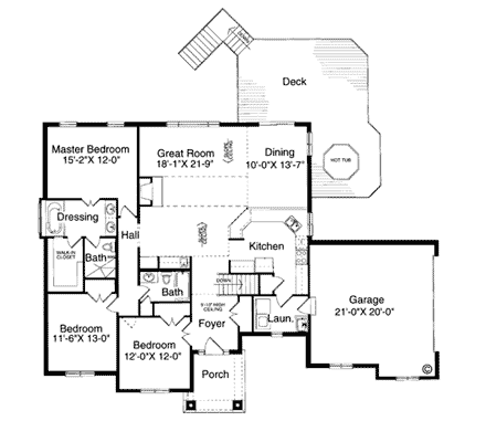 House Plan 97719 First Level Plan