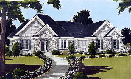 Bungalow European One-Story Elevation of Plan 97720